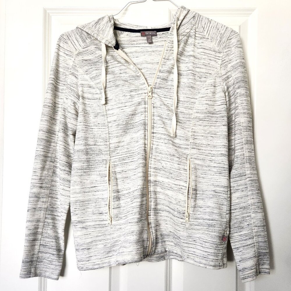 Talbots Gray Activewear Full Zip Hoodie w Pockets